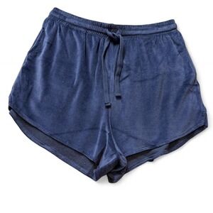 Vitamin A Navy‎ Velour Shorts